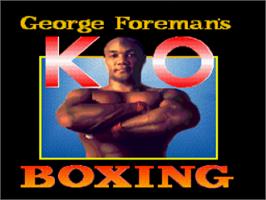 Title screen of George Foreman's KO Boxing on the Nintendo SNES.