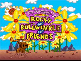 Title screen of The Adventures of Rocky and Bullwinkle & Friends on the Nintendo SNES.