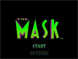 Title screen of The Mask on the Nintendo SNES.