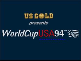 Title screen of World Cup USA '94 on the Nintendo SNES.