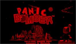 Title screen of Panic Bomber on the Nintendo Virtual Boy.