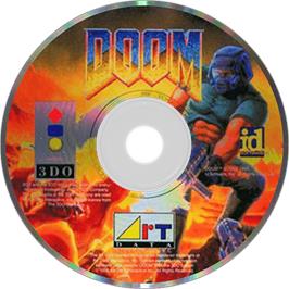Artwork on the Disc for Doom on the Panasonic 3DO.