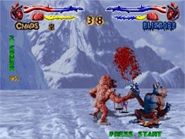 In game image of Primal Rage on the Panasonic 3DO.