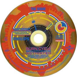 Artwork on the Disc for Burn: Cycle on the Philips CD-i.