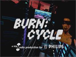 Title screen of Burn: Cycle on the Philips CD-i.