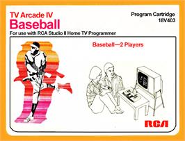 Box cover for TV Arcade IV - Baseball on the RCA Studio II.