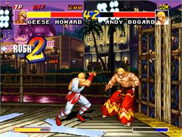 In game image of Real Bout Fatal Fury on the SNK Neo-Geo CD.