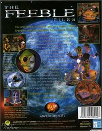 Box back cover for Feeble Files on the ScummVM.