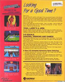 Box back cover for Leisure Suit Larry in the Land of the Lounge Lizards on the ScummVM.