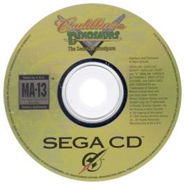 Artwork on the CD for Cadillacs and Dinosaurs: The Second Cataclysm on the Sega CD.