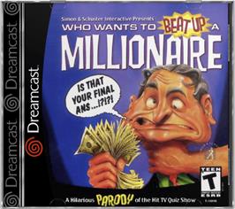 Box cover for Who Wants To Beat Up A Millionaire? on the Sega Dreamcast.