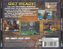 Box back cover for Charge 'n Blast on the Sega Dreamcast.