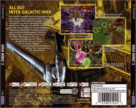 Box back cover for GigaWing 2 on the Sega Dreamcast.
