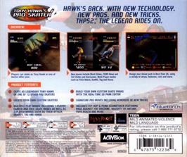 Box back cover for Tony Hawk's Pro Skater 2 on the Sega Dreamcast.