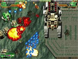 In game image of Mars Matrix on the Sega Dreamcast.