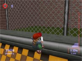 In game image of Razor Freestyle Scooter on the Sega Dreamcast.