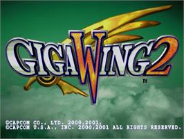 Title screen of GigaWing 2 on the Sega Dreamcast.