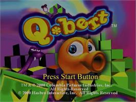 Title screen of Q*bert on the Sega Dreamcast.