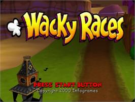 Title screen of Wacky Races on the Sega Dreamcast.