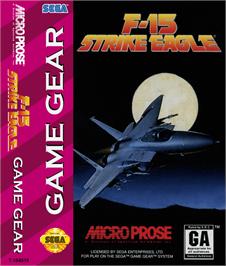 Box cover for F-15 Strike Eagle on the Sega Game Gear.
