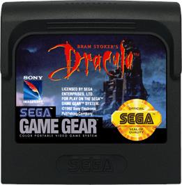 Cartridge artwork for Bram Stoker's Dracula on the Sega Game Gear.