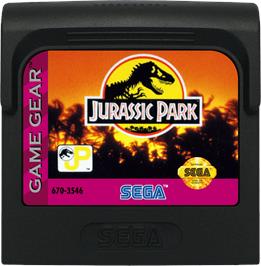 Cartridge artwork for Jurassic Park on the Sega Game Gear.