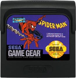 Cartridge artwork for Spider-Man: Return of the Sinister Six on the Sega Game Gear.