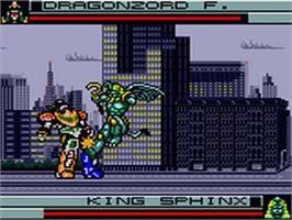 In game image of Mighty Morphin Power Rangers on the Sega Game Gear.