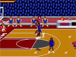 In game image of NBA Jam TE on the Sega Game Gear.