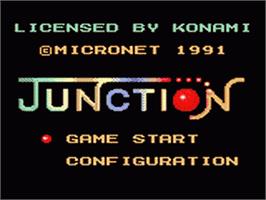 Title screen of Junction on the Sega Game Gear.