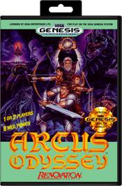 Box cover for Arcus Odyssey on the Sega Genesis.