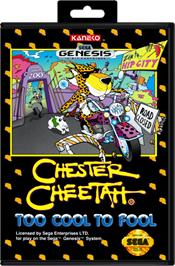 Box cover for Chester Cheetah: Too Cool to Fool on the Sega Genesis.