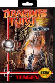 Box cover for Dragon's Fury on the Sega Genesis.