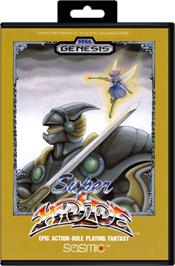 Box cover for Super Hydlide on the Sega Genesis.