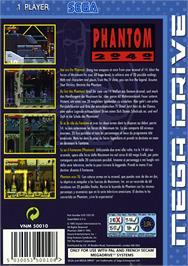 Box back cover for Phantom 2040 on the Sega Genesis.