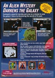 Box back cover for Starflight on the Sega Genesis.