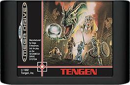 Cartridge artwork for Dragon's Fury on the Sega Genesis.