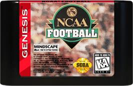 Cartridge artwork for NCAA Football on the Sega Genesis.