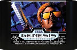 Cartridge artwork for Techno Cop on the Sega Genesis.