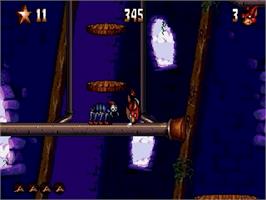 In game image of Aero the Acro-Bat 2 on the Sega Genesis.