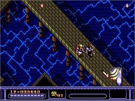 In game image of Arcus Odyssey on the Sega Genesis.