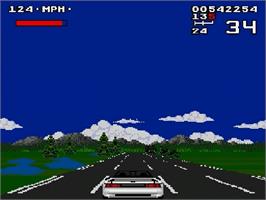 In game image of Lotus Turbo Challenge 2 on the Sega Genesis.
