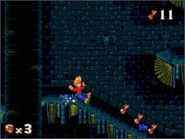In game image of Pagemaster, The on the Sega Genesis.
