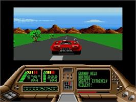 In game image of Techno Cop on the Sega Genesis.