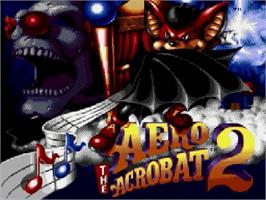Title screen of Aero the Acro-Bat 2 on the Sega Genesis.