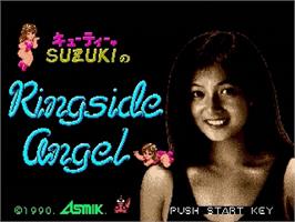 Title screen of Cutie Suzuki no Ringside Angel on the Sega Genesis.