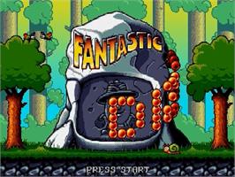 Title screen of Fantastic Adventures of Dizzy, The on the Sega Genesis.