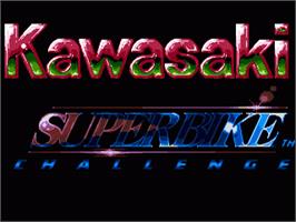 Title screen of Kawasaki Superbike Challenge on the Sega Genesis.