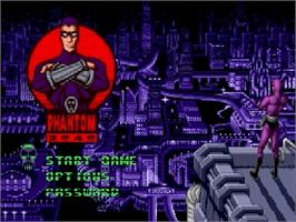 Title screen of Phantom 2040 on the Sega Genesis.