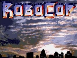 Title screen of Robocop 3 on the Sega Genesis.
